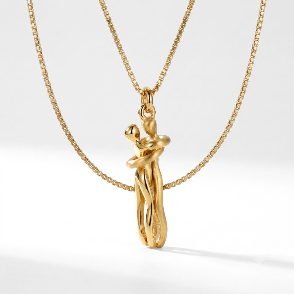 Couple Hug Necklace Romantic Men And Women